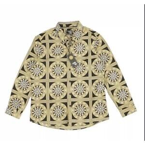 LEVEL TEN Men's Shirt Large Tan Long Sleeve Button Up NWT